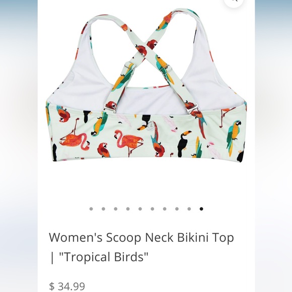 Tropical Birdd bikini top - Picture 4 of 6
